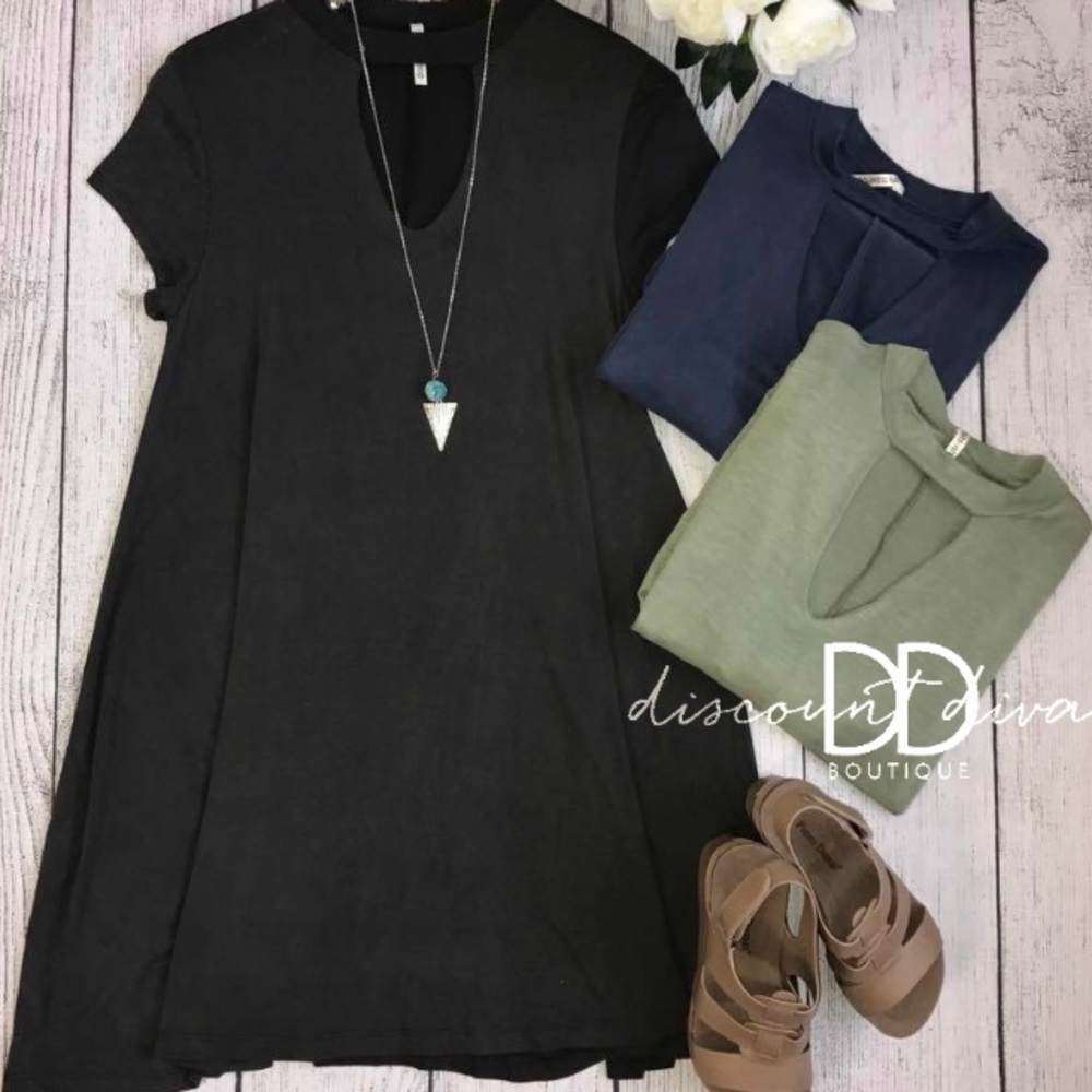 Mottishop Small Olive Cutout Dress